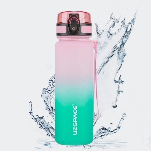 Gertuvė UZSPACE TRITAN 500 ml, plastikas be BPA - 3026-PINK-CYAN