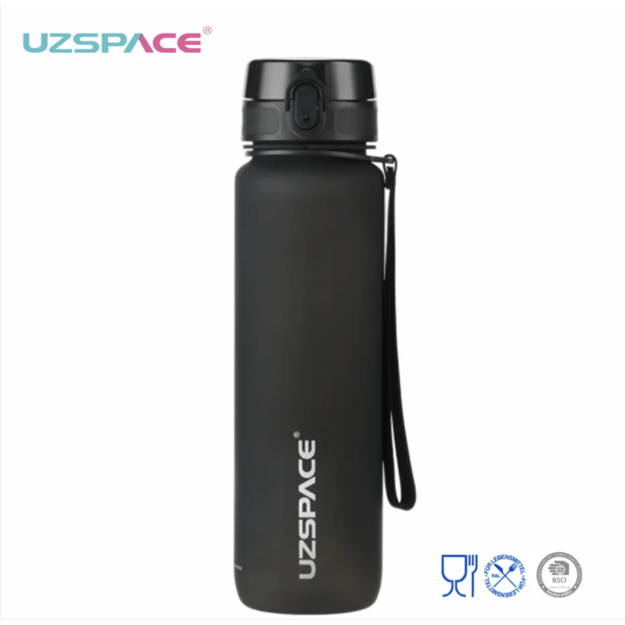 Gertuvė UZSPACE TRITAN 1000 ml, plastikas be BPA - 3038-BLACK